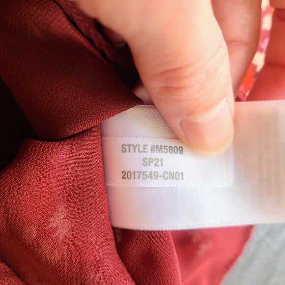 Madewell V-Neck Spring Prairie Orange-Red Ditsy Floral Button Front Mini Dress 2 - Picture 11 of 14